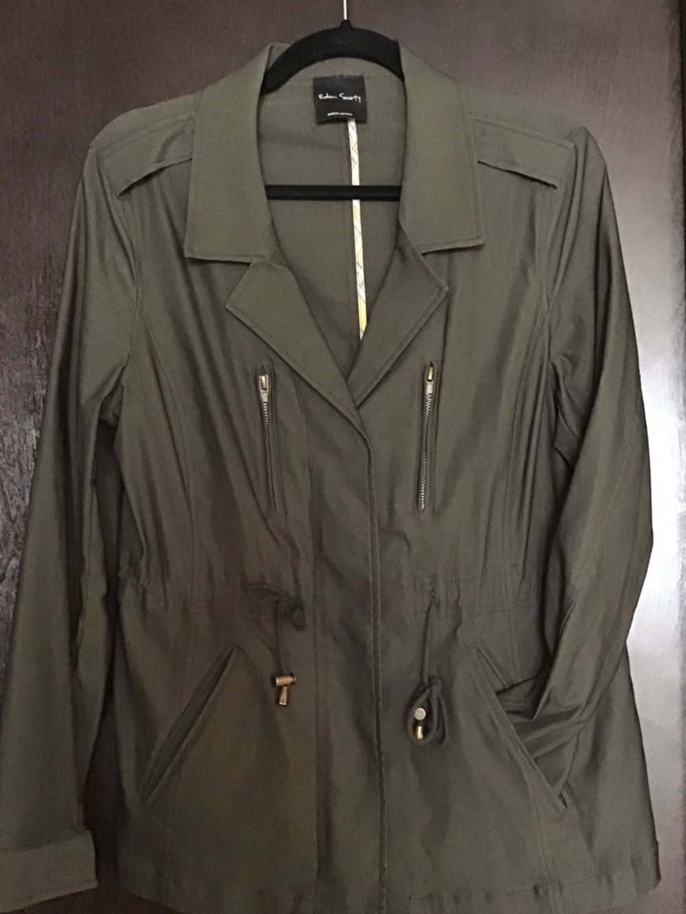 Society Olive Utility Jacket with Zip Pockets